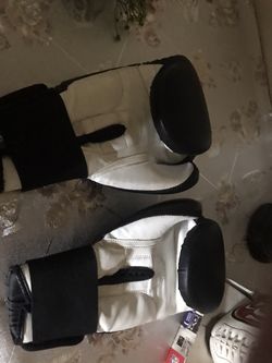 Boxing gloves and football