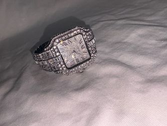 Bust down moissanite carti santos watch (NO BOX)