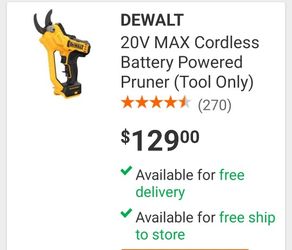 NEw NUEVO DEWALT 20V MAX Cordless Battery Powered Pruner Tool