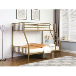 Twin/Full Matte Gold Bunk Bed @Elegant Furniture
