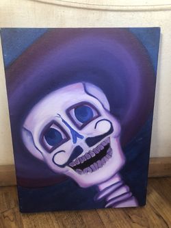 Small picture painted by an artist on canvas