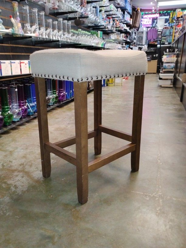 Plush Top Wooden Stools