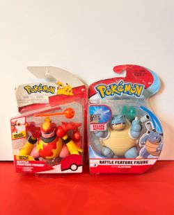 Pokemon Battle Feature Blastoise & Magmortar Figures