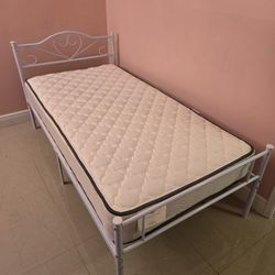 Twin Bed Frame and Mattress