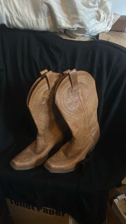 Brown Leather Western ladies Cowboy Boots