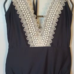 Black Full Coverage Swimsuit Size Small