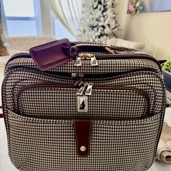 London Fog (houndstooth-style wheeled briefcase / carry-on) Office Bag