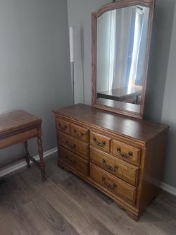 Bedroom set desk dresser bed frame