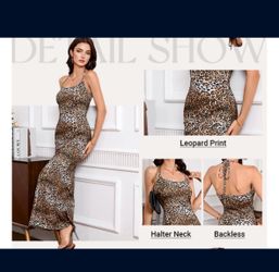 LEOPARD PRINT BODYCON MAXI DRESSES sexyy