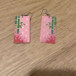 Nezuko-inspired Earrings 