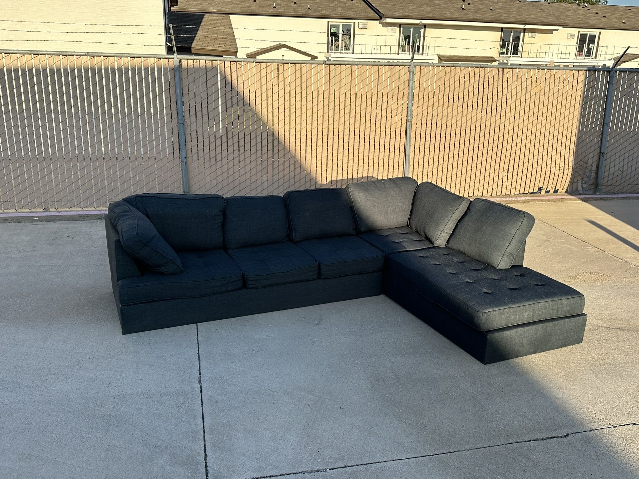 Grey L shaped Sectional couch 