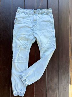 Cotton On Slim Denim Jogger Jeans Light Wash Size Mens 32