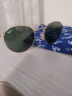 Ray-Ban Round Metal Sunglasses (RB3447) - Gold & Green
