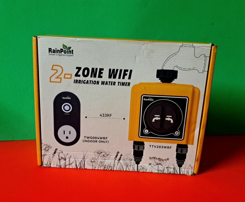 Rainpoint 2-Zone WIFI Irrigation Water Timer ~ TWG004WRF & TTV203WRF