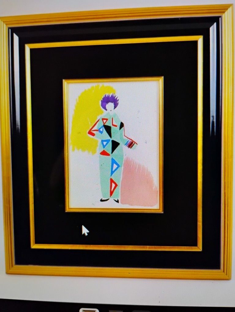 Art Hand Painted "Projet De Pyjama Pour Un Bal Porte" By Sonia Delauney