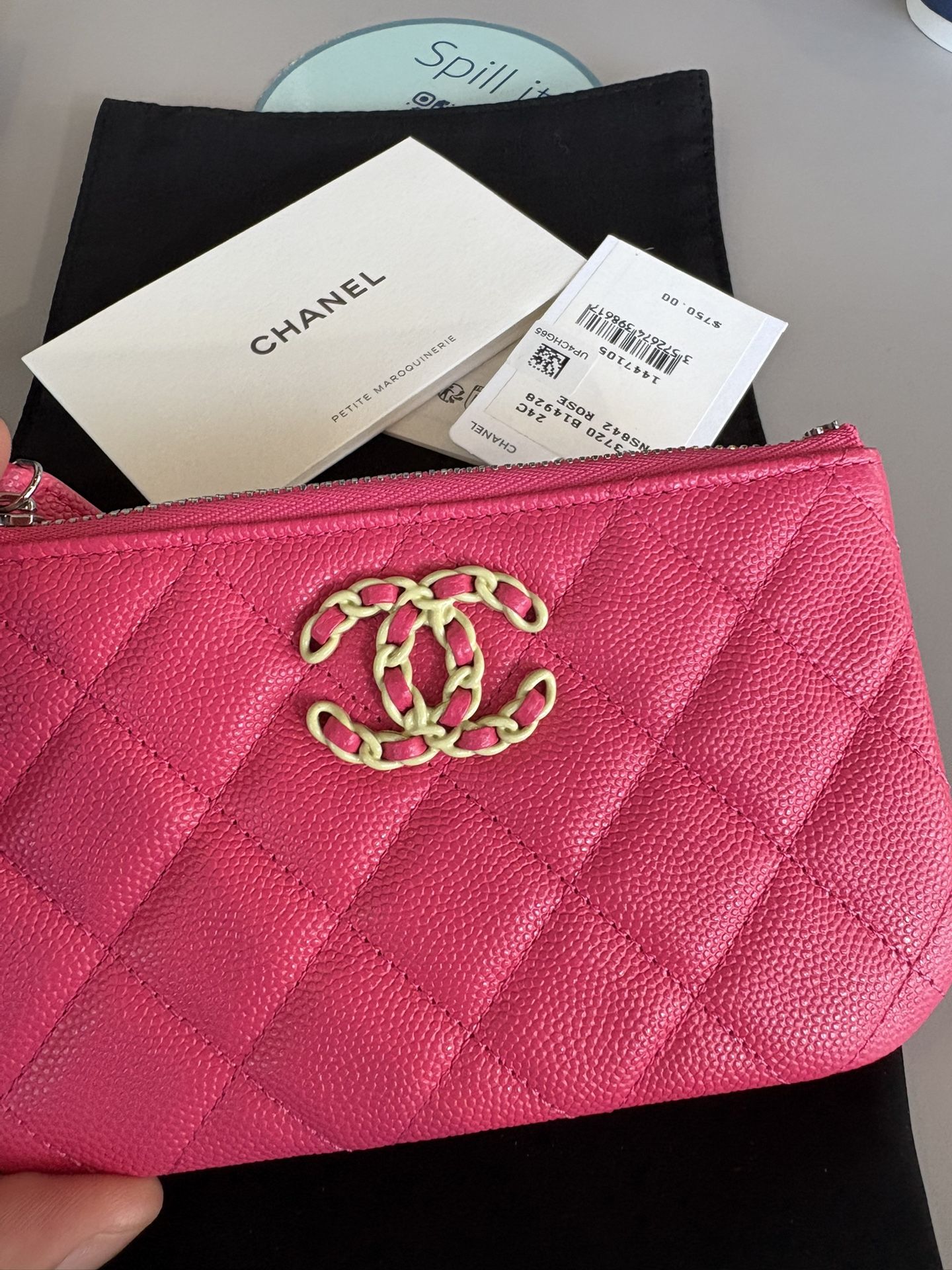 Authentic Chanel Pink Pouch - New In Dust Bag
