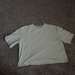 light green crop top