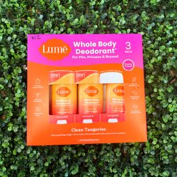 Lume Whole Body Deodorant 3-Pack Clean Tangerine