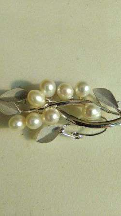 Pearl and Silver Pin