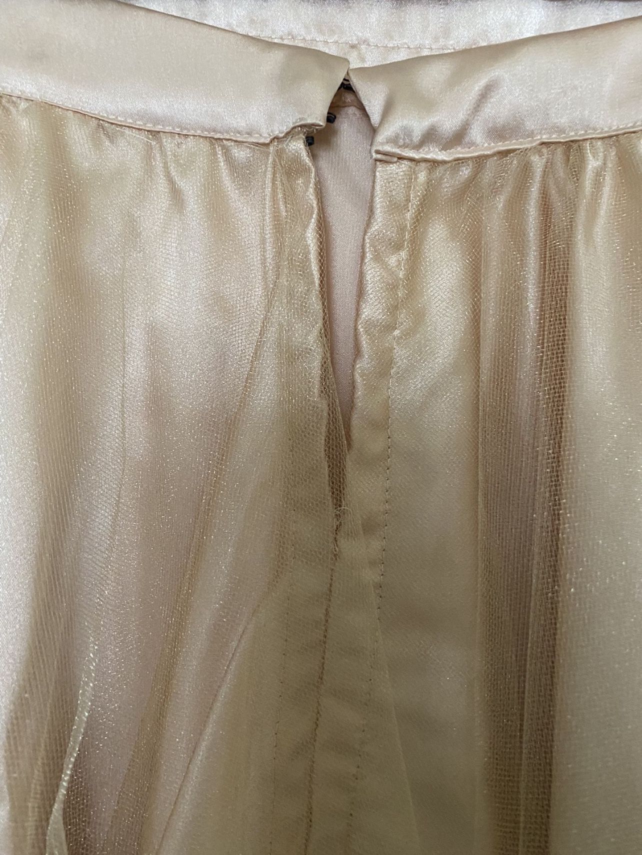 Holiday Oufit Inspo ✨ Vintage Peach Satin + Tulle Skirt 