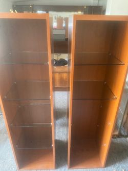 GLASS WOOD BOOKCASE