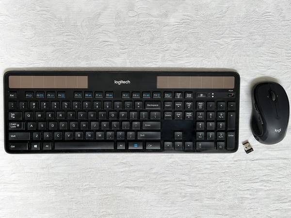 Logitech K750 Wireless Solar-Rechargeable Keyboard With Wireless Mouse