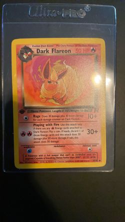 1st Edition DARK FLAREON, Pokémon TCG