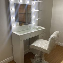 Vanity Makeup Desk Vanity Mirror And Chair