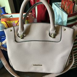 London Fog Pink Wembley Satchel – Faux Leather, Gold Hardware