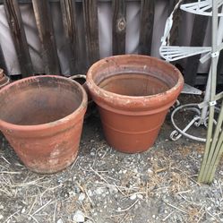 Macetas De Barro Medianas, Grandes Y  Súper Grandes. $55- Each En Adelante .