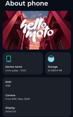 Motorola Moto G Play 2026 64GB