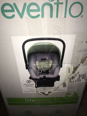Photo Evenflo LiteMax Infant Car Seat - Bamboo Leaf