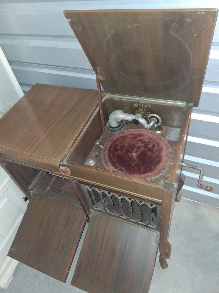 Antique Sonora Phonograph Victrola 1 Works SOUNDS Great