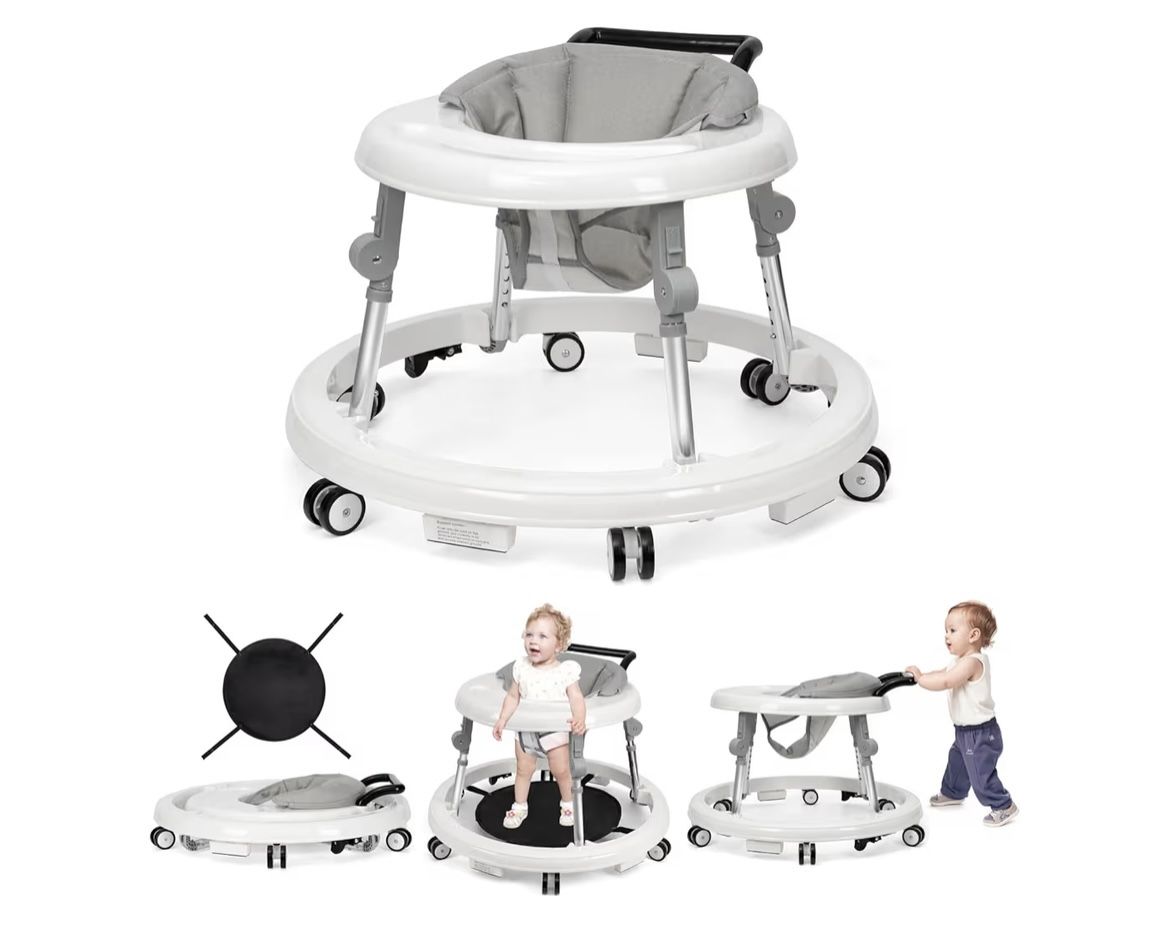 NEW - Baby Walker Foldable with Wheels Portable, Infant Toddler Walker for Baby Boy Girls 6-18 Month