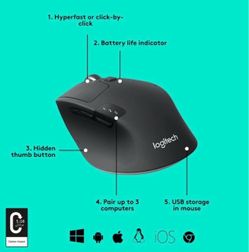 Logitech Multi-Device Wireless Mouse – Bluetooth + USB Receiver