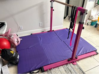 Pink gymnastic bar
