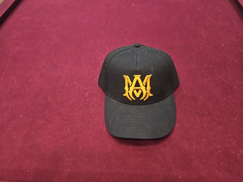 Amiri Black and Yellow Mesh Back Hat