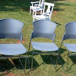 4 Black And Iron Chairs