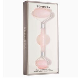 SEPHORA Rose Quartz Double-Ended Facial Massage Roller ~ NEW