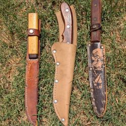 Vintage Knife Lot Maxam 420 Japan Mora Sweden Fillet 3pc 1970s-80s