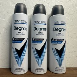 Degree max protection deodorant spray bundle