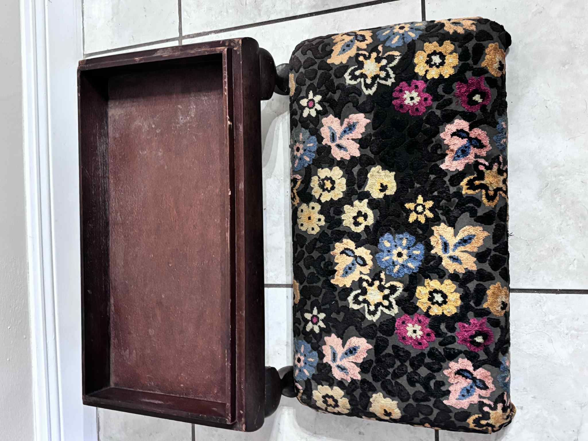 Antique Foot Stool With Storage 23”Lx13”Wx11”H