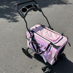 Brand, new luxury, dog stroller, pink folding