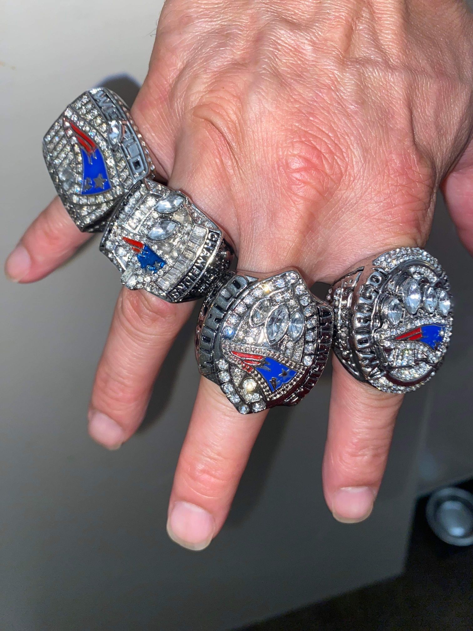 Patriots Rings 4 Super Bowl 1-4