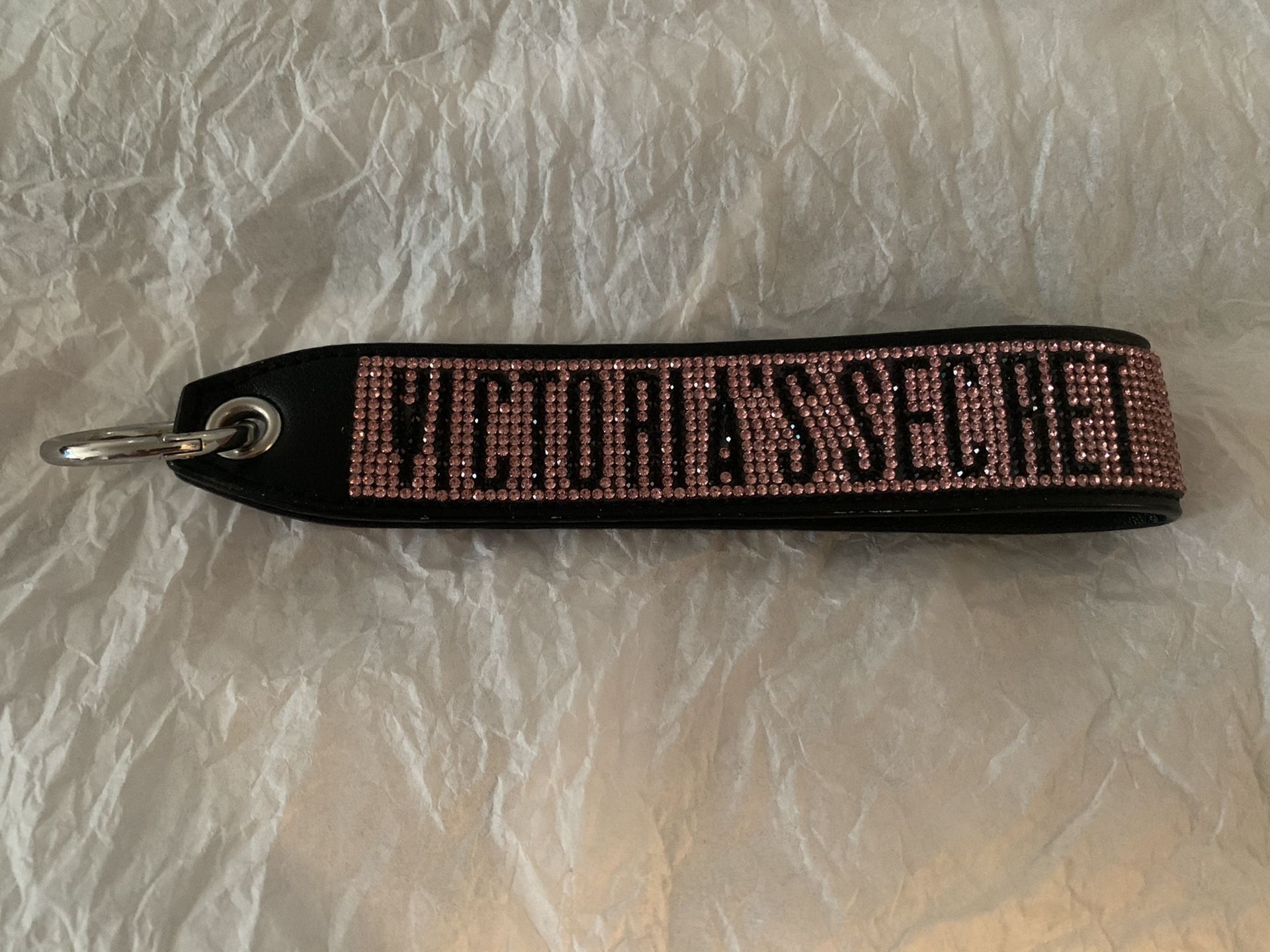 Victoria Secret Key Wristlet Strap in Rhinestone