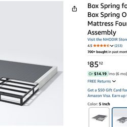 Queen Bed frame And Box spring 