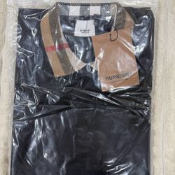 Burberry Men’s Polo Shirt – Black (Size XL)