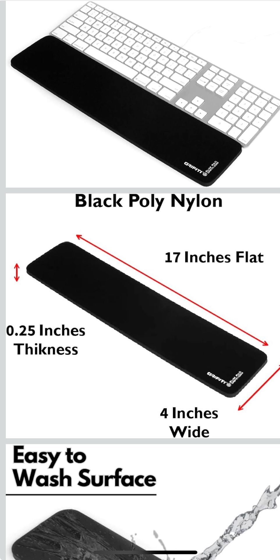 Wrists Rest Pads for Standard Computer Keyboards