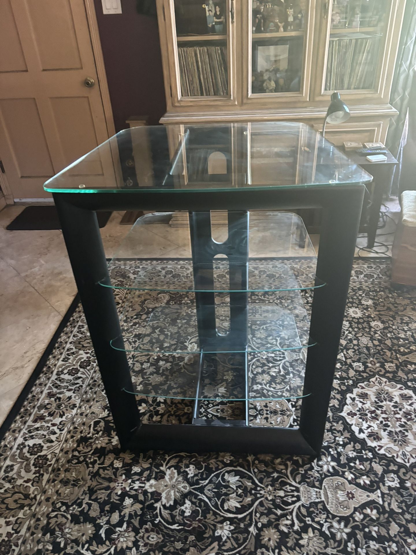 Glass Shelving Unit. TV Stand