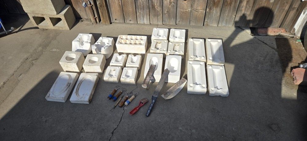 Pottery Molds And Instruments
